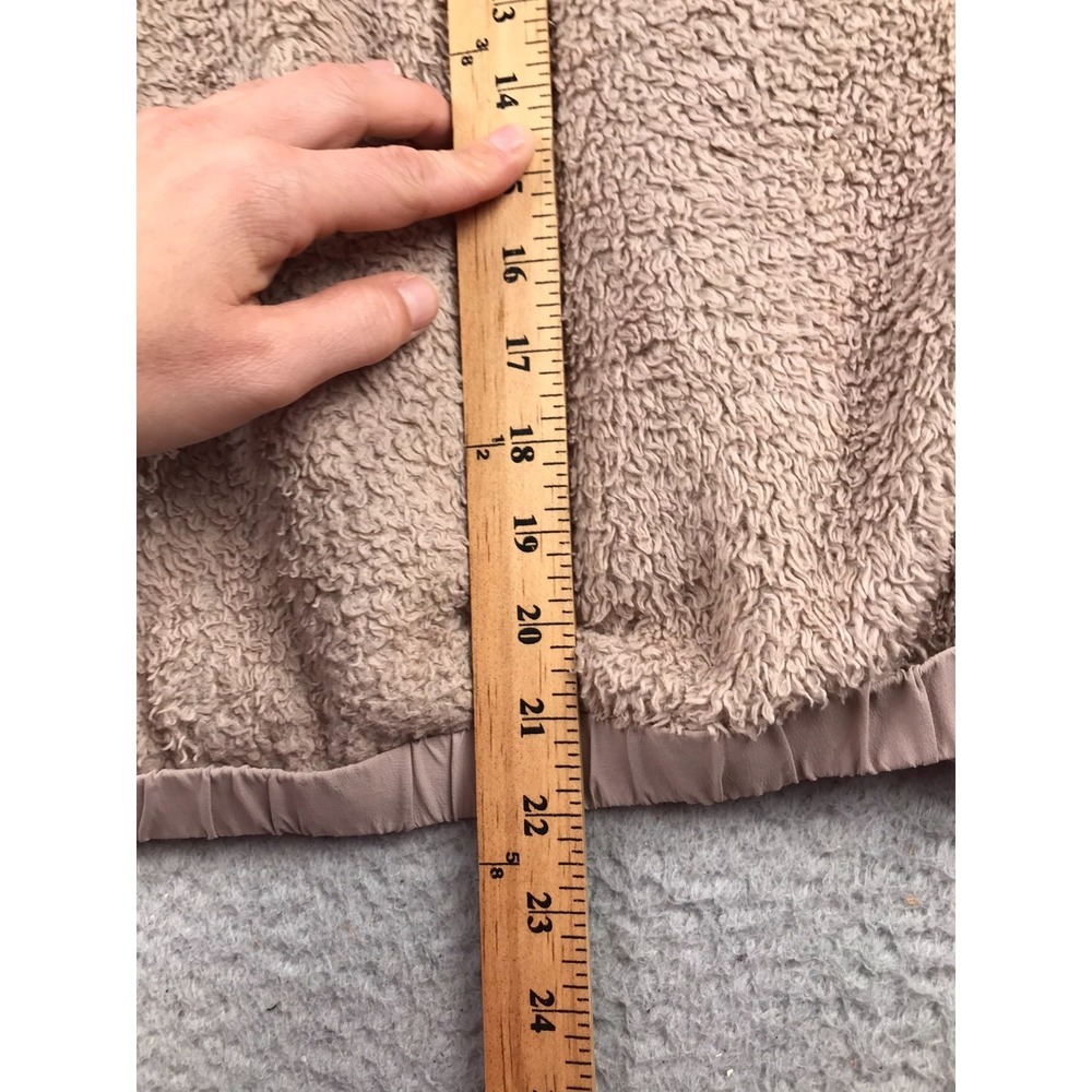 Vuori Cozy Sherpa Jacket Womens M Dusty Rose Fleece Full Zip Snap Up *Flaw - Picture 10 of 13